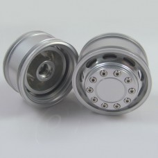 Tamiya 1/14 Tractor Truck Silver wide wheel set A 11111501