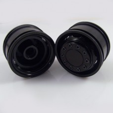 Tamiya 1/14 Tractor Truck Black wide wheel set A 11111502