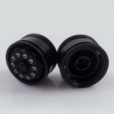 Tamiya 1/14 Tractor Truck Black wide wheel set D 11111802