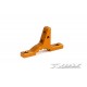 XRAY 302024-O T3 Alu Upper Clamp For Bulkheads Orange
