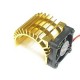 3 Racing Gold Motor Heat Sink W/ Fan 3RAC-MHS005/GO