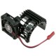 3 Racing Extended Motor Heat Sink W/ Fan 3RAC-MHS008/BL