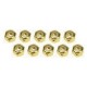 3RAC-N20/GO 2mm Aluminum Lock Nuts (10 Pcs) - Gold