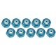 3RAC-N20/LB 2mm Aluminum Lock Nuts (10 Pcs) - Light Blue