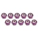 3RAC-N20/PU 2mm Aluminum Lock Nuts (10 Pcs) - Purple