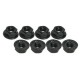 4mm Aluminum Locknut Serrated (8pcs) - Black 3RAC-NS40/BL