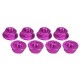 4mm Aluminum Locknut Serrated (8pcs) - pink 3RAC-NS40/PK