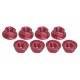 4mm Aluminum Locknut Serrated (8pcs) - Red 3RAC-NS40/RE