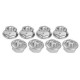 4mm Aluminum Locknut Serrated (8pcs) - Silver 3RAC-NS40/SI