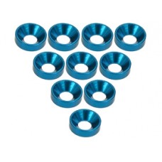 Aluminium M3 Countersink Washer (10 Pcs) Light Blue 3RAC-WC3/LB