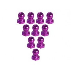 4.8MM Hex Ball Stud L=5 (10 pcs) - Purple 3RAC-BS48H5/PU