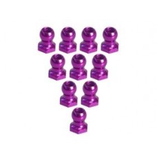 4.8MM Hex Ball Stud L=5 (10 pcs) - Purple 3RAC-BS48H5/PU