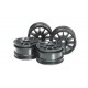RC M-Chassis 11-Spoke Wheels - 4pcs Black 49461