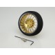 HIRO SEIKO 18-Spoke Aluminum Steering Wheel [Flat Gold] 69109