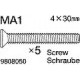 4x30mm Screw: 58367 Countersunk Head 9808050