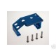 HOT RACING TRAXXAS REVO BLUE FRONT REAR SKID PLATE