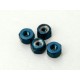 2mm Aluminum Lock Nuts 4 pcs (Blue) AR-182-B