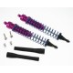 HOT RACING HPI NITRO RS4 MT2 4WD PURPLE FRONT DAMPER SHOCK 107MM
