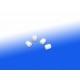 Landing Skid Rubber Nut - White (6.5 x 2.5 7mm) EA-012-W