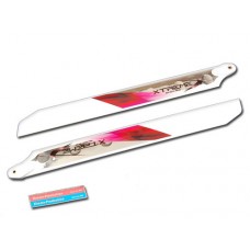 Fiber Blade Red (315mm-White) (For 450 size heli) EA-043-R