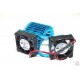 H377B BLUE ALUM 540 Motor Heat Sink With Double Fan