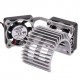 H377G GUN METAL ALUM 540 Motor Heat Sink With Double Fan