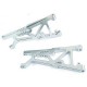 HOT RACING HPI NITRO HELLFIRE SILVER ALLOY FRONT LOWER ARMS