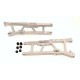 HOT RACING HPI NITRO HELLFIRE SILVER ALLOY REAR LOWER ARMS