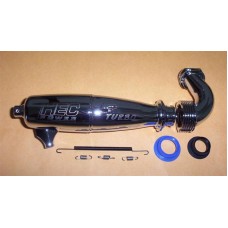HEC 1/10 Chrome plated in-line muffler set for touring 5mm exhau