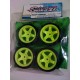 Sweep Minis pre mount Rubber tires set 40 deg (4) SWP-MN40-YEL