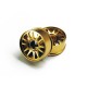 SQUARE Alu Mini-Z Wheel off set 1.5 Gold Narrow NAG-115