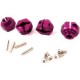 HOT RACING HPI NITRO RS4 MT2 4WD PURPLE ALLOY HEX WHEEL HUB
