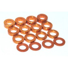 Aluminium 3MM Flat Washer Set (16PCS) (XRAY Golden color) RC3O