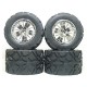 3 RACING 40 SERIES SILVER COLOR WHEEL & TIRES SET