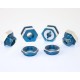 GPM TEAM ASSOCIATED RC10 GT BLUE ALLOY 17MM WHEEL HUB