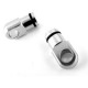 HOT RACING TRAXXAS REVO SILVER ALUMINUM SHOCK ENDS (2)