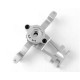 HOT RACING TRAXXAS REVO SILVER ALLOY STEERING ASSEMBLY
