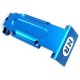 HOT RACING TRAXXAS REVO BLUE ALLOY REAR SKID PLATE