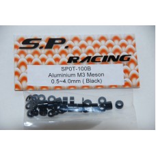 Aluminium 3MM Flat Washer set (Black color) SP0T-100B