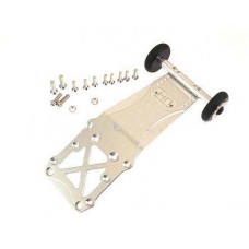 HOT RACING SILVER ALLOY WHEELIE BAR