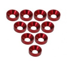 Aluminium M3 Countersink Washer (10 Pcs) Red 3RAC-WC3/RE