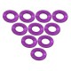 Aluminium M3 Flat Washer 0.5mm (10 Pcs) Purple 3RAC-WF305/PU