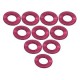 Aluminium M3 Flat Washer 0.5mm (10 Pcs) Red 3RAC-WF305/RE