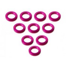 Aluminium M3 Flat Washer M3 x 5 x 1mm 10 Pcs Pink WF310/5/PK