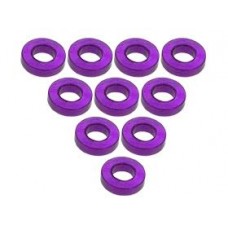 Aluminium M3 Flat Washer 1.5mm (10 Pcs) Purple 3RAC-WF315/PU