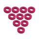 Aluminium M3 Flat Washer 1.5mm (10 Pcs) Red 3RAC-WF315/RE