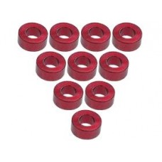 Aluminium M3 Flat Washer 2.5mm (10 Pcs) Red 3RAC-WF325/RE