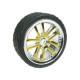 3 RACING TAMIYA M04L 1/10 5 Dual Spoke Rim & Tyre Set On Road WH