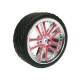 3 RACING TAMIYA M04L 1/10 5 Dual Spoke Rim & Tyre Set On Road WH