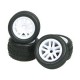 WH-10/WI 5 Spoke Tyre Set For Micro-T (4pcs)- White